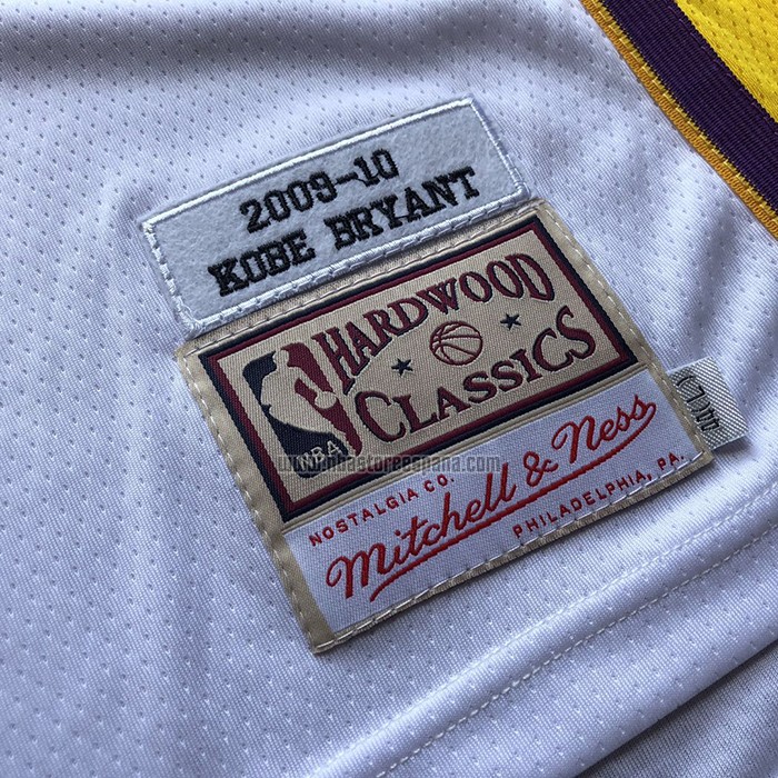 Camiseta Los Angeles Lakers Kobe Bryant NO 24 Hardwood Classics Blanco